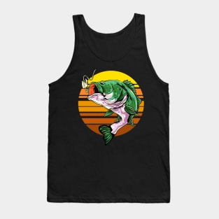 Retro vintag bass fish Tank Top